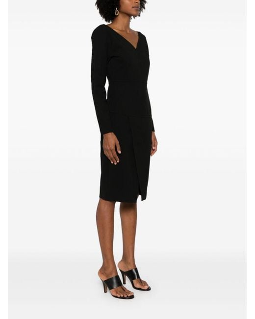 Fendi Techno Jersey Midi Dress in Black Lyst