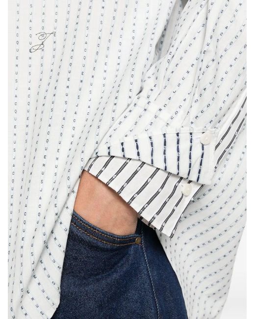 Jacquemus White La Chemise Letro Shirt And Blouse for men