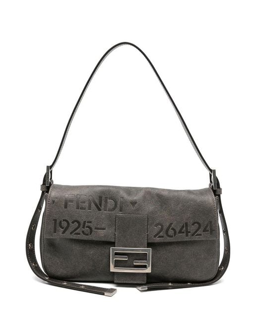 Fendi Black Baguette 26424 Bag