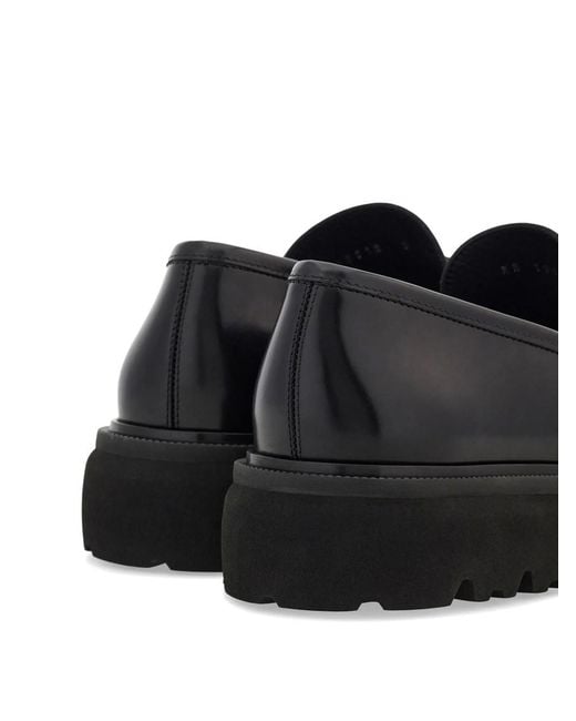 Ferragamo Black Gancini Ornament Moccasins for men