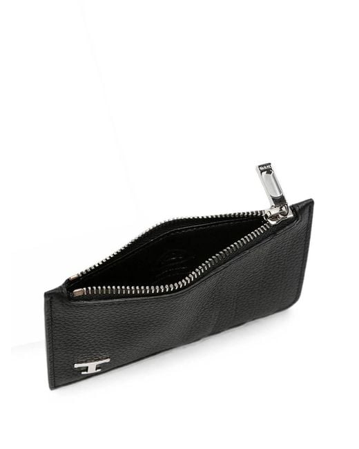 Tod's Black Leather Card Holder for men