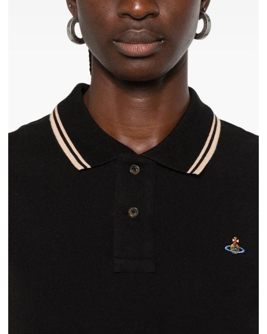 Vivienne Westwood Black Polo Mini Classic With Orb Embroidery
