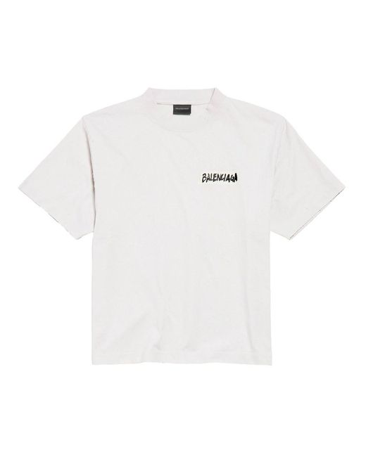 Balenciaga White Masking Tape T-Shirt