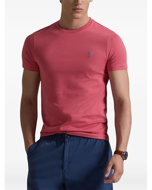 Polo Ralph Lauren Pink Slim Fit Cotton Jersey T-Shirt for men