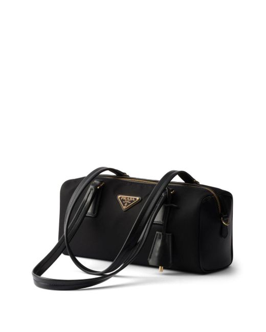 【PRADA】RE-NYLON AND LEATHER MEDIUM TOP-HANDLE BAG Prada Re-Nylon and Leather Medium Top Handle Bag | Saks