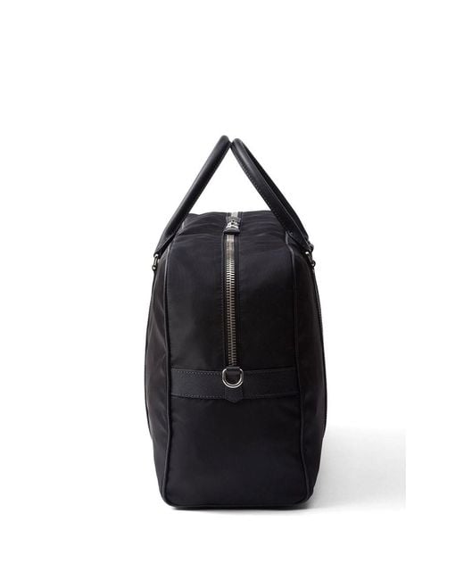 Prada Black Re-Nylon And Saffiano Leather Duffel Bag for men