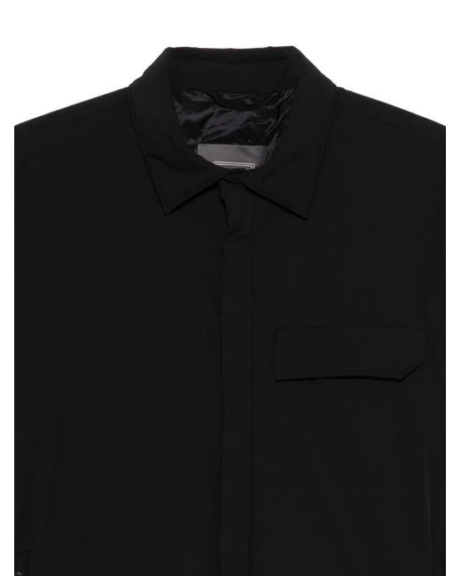 Herno Black Nylon Shirt Jacket Clothing for men