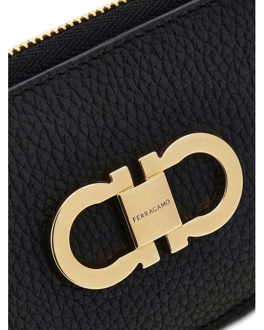 Ferragamo Black Card Holder With Coin Purse