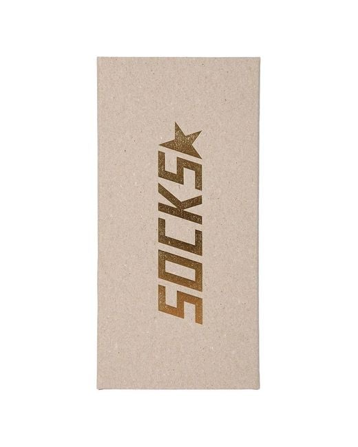 Golden Goose Deluxe Brand White Cotton Blend Socks With Logo And Stripes