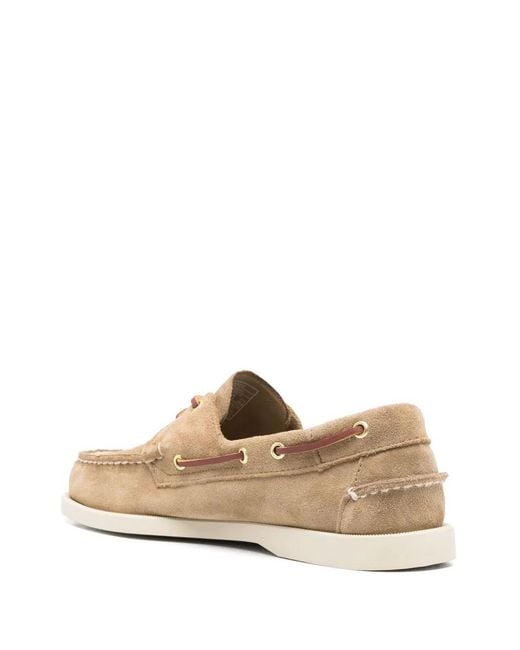 Sebago Brown Portland Artisan Ox Suede Boat Shoe for men