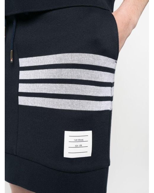 Thom Browne Blue 4-bar Stripe Miniskirt
