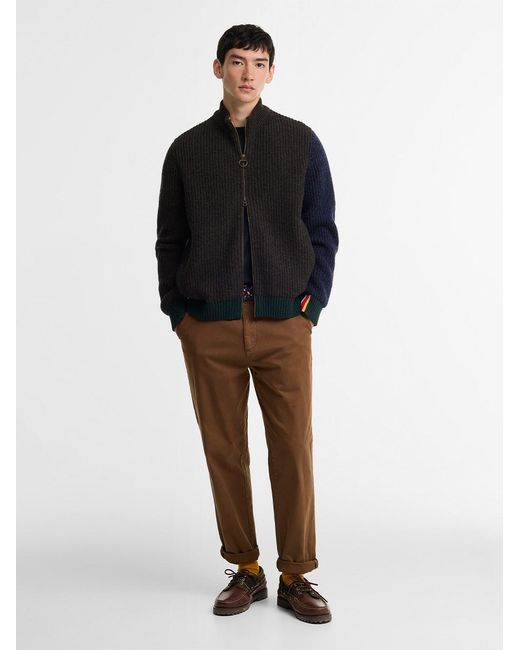 Barbour Black Paul Smith Loves : Gamefair Wool Cardigan for men