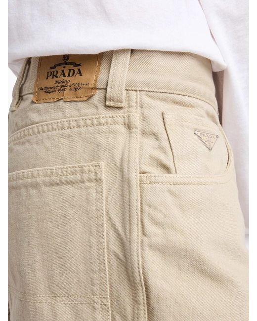 Prada Natural Five-Pocket Old Denim Jeans for men