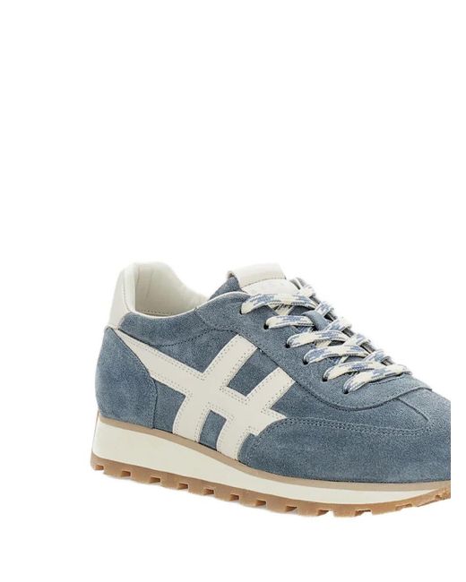 Hogan Blue H701 Suede Sneakers Shoes for men