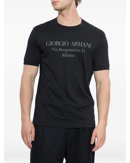 Giorgio Armani Black T-Shirt Logo for men