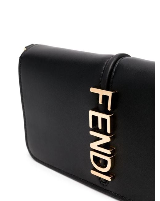 Fendi Black Wallet On Chain "Graphy"