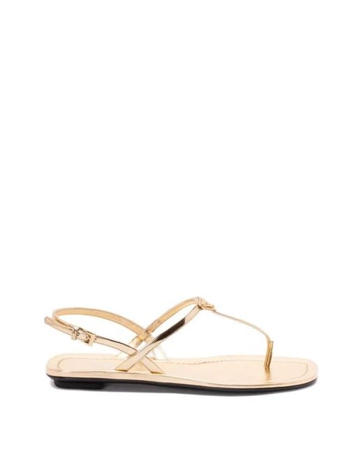Prada White Leather Thong Sandals