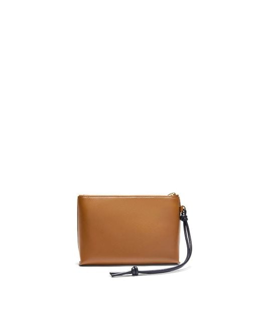 Loewe White T Clutch Bag With Knot
