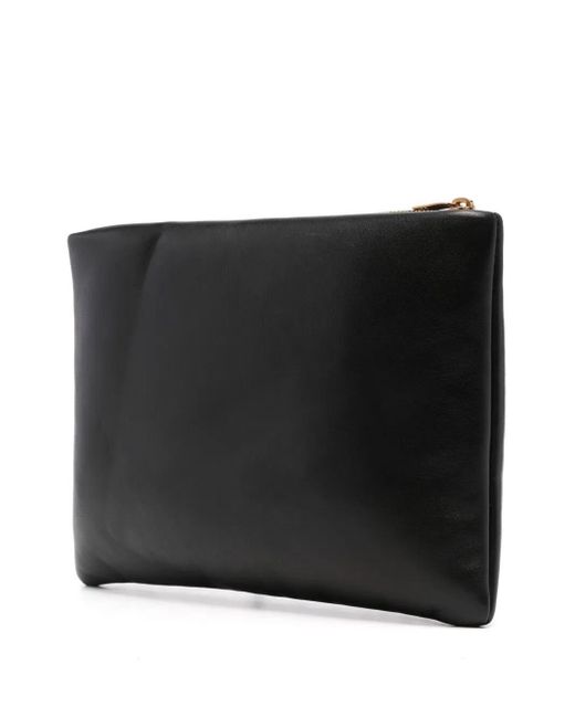 Saint Laurent Black Small Calypso Clutch Bag