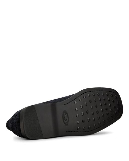 Tod's Black Suede Loafers for men
