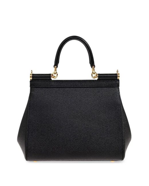 Dolce & Gabbana Black Sicily Small Handbag