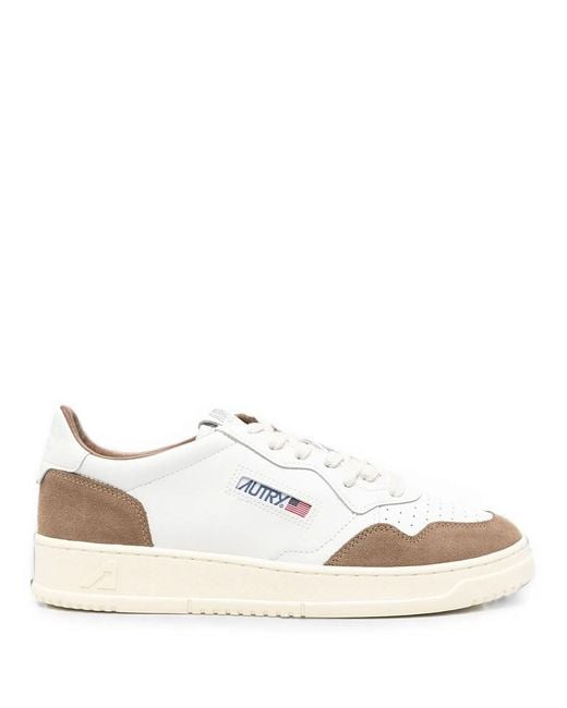 Autry White Color Block Sneakers for men