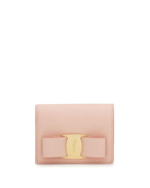 Ferragamo Pink Vara Bow Leather Wallet