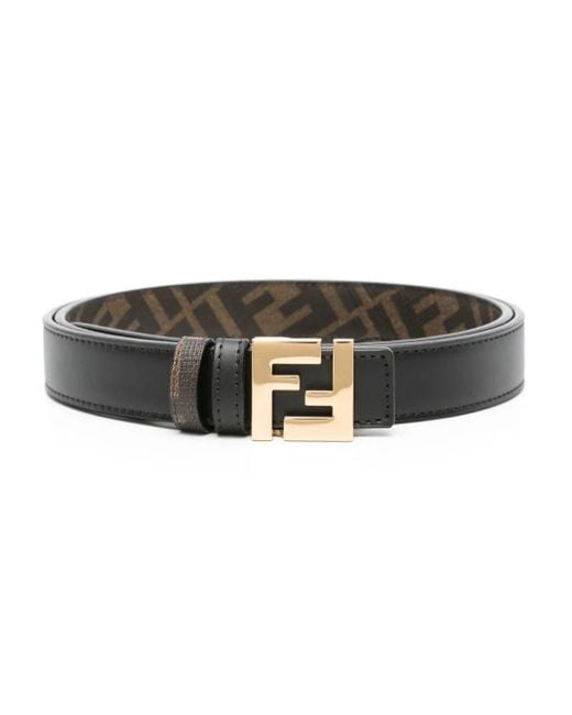 Fendi Black Ff Square Belt Accessories for men