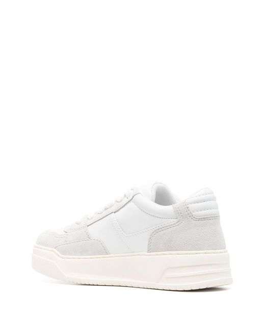 Hogan White Leather Sneakers