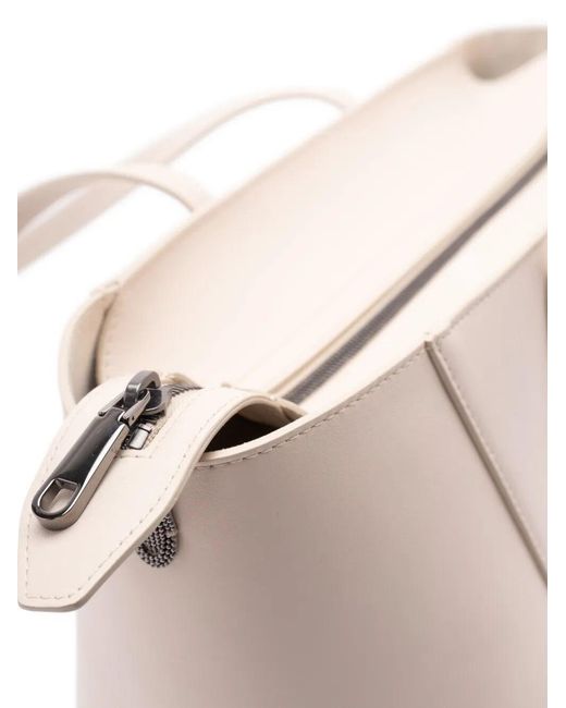 Brunello Cucinelli Natural Leather Tote Bag With Pouch
