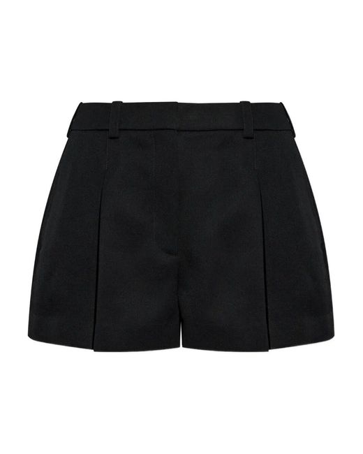 Givenchy Black Wool Pleated Shorts