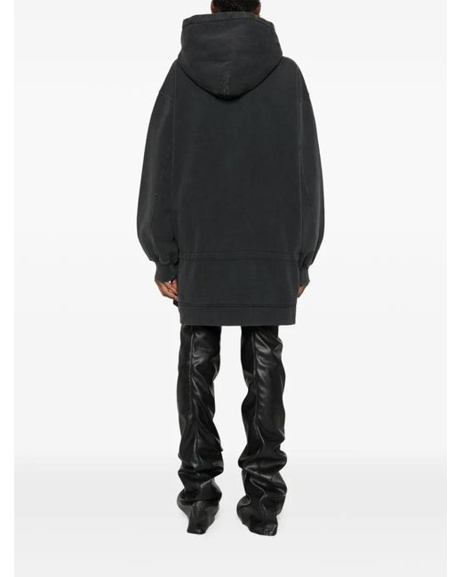 Alexander Wang Black Dropped Waist Hoodie Dress