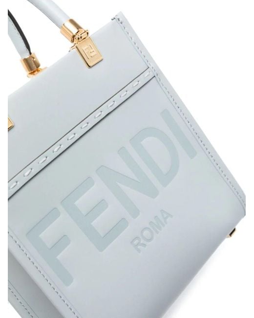Fendi Blue Sunshine Mini Shopper Bags