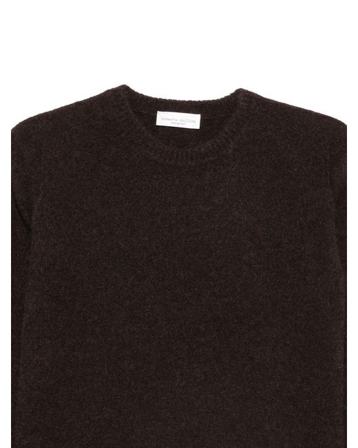 Roberto Collina Black Crew Neck Long Sleeve Pullover