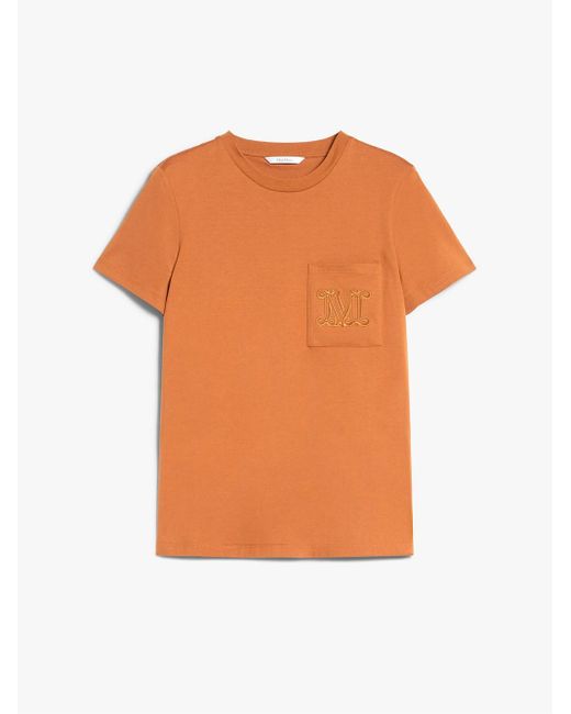 Max Mara Orange T-shirt With Pocket Clothing