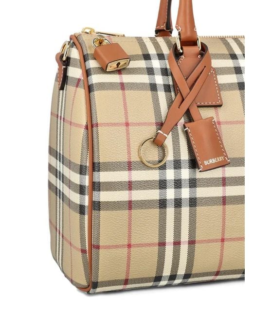 Burberry Metallic Bowling Check Bag