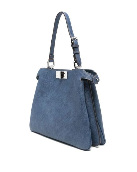 Fendi Blue Peekaboo Soft Medium Bag