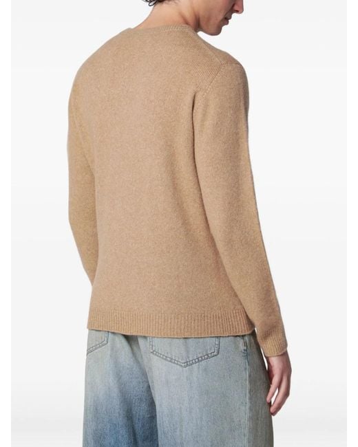Roberto Collina Brown Crew Neck Pullover for men