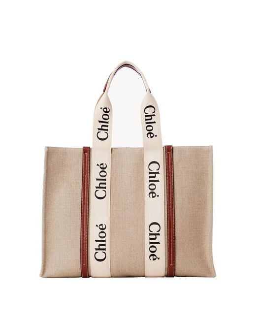 Chloé Natural Large Woody Tote Bag