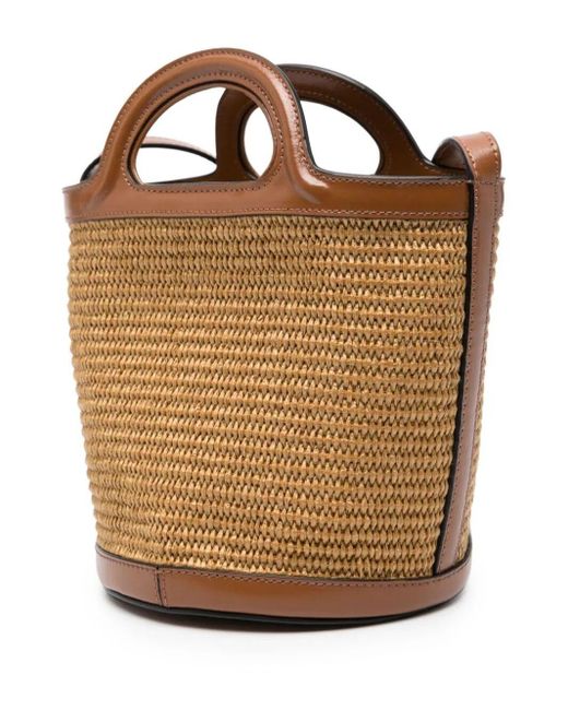Marni Brown Small Tropicalia Bucket Bag
