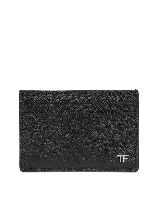 Tom Ford Black Cardholder Logo for men