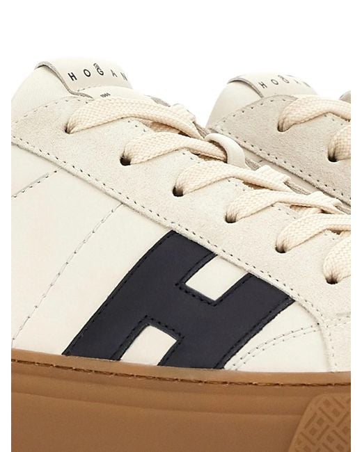 Hogan Brown Logo Sneakers for men