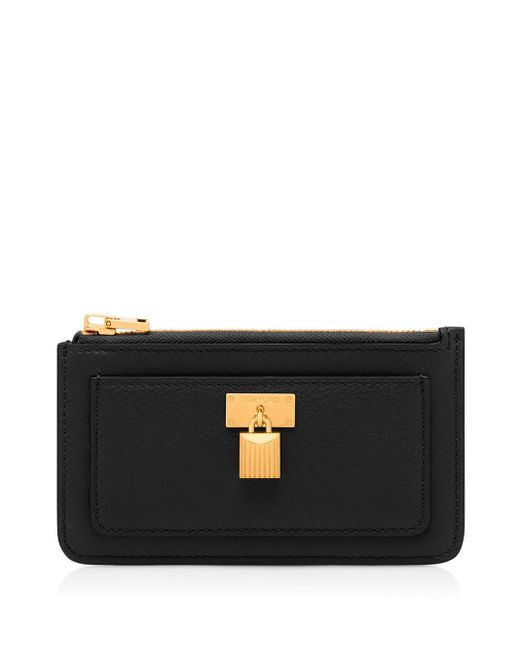 Tom Ford Black Zipped Card Holder Accessories