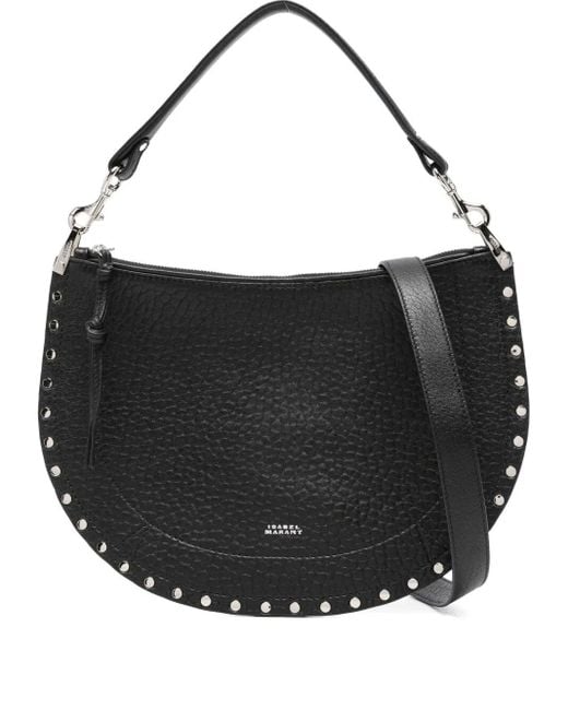 Isabel Marant Black Oskan Soft Zip Shoulder Bag