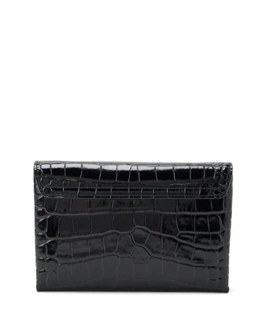 Tom Ford Black Monarch Crocodile-embosssed Crossbody Bag