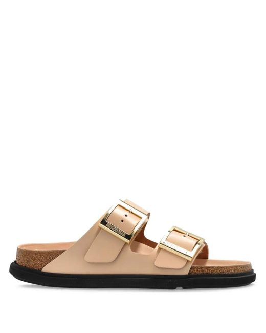 Birkenstock White Arizona Db Shine New, Natural Leather