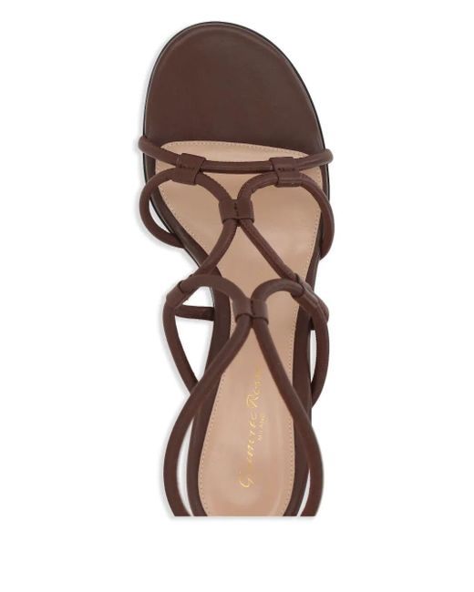 Gianvito Rossi Brown Multi-Way Strap Heeled Sandals 65 Shoes