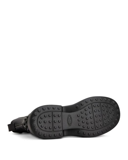 Tod's Black Chelsea Boots In Leather