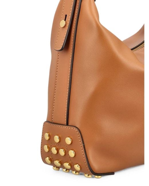 Tod's Brown Mini Bag Metal Dots