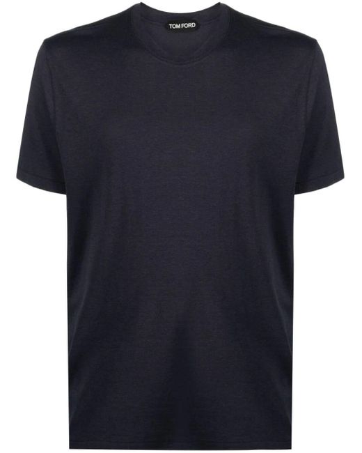 Tom Ford Blue Melange T-Shirt for men